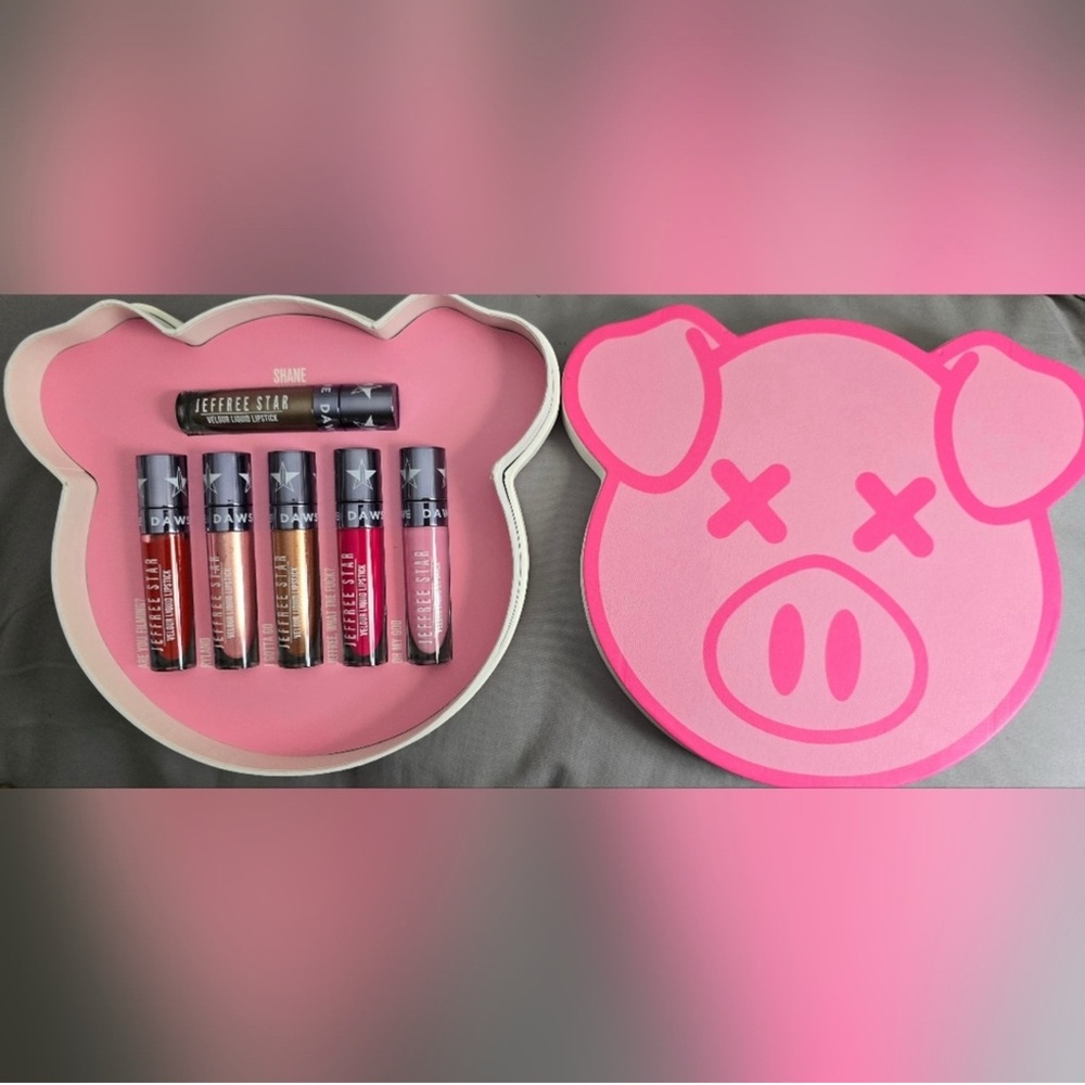Jeffree Star x Shane Velour Liquid Lipstick | Pink Pig Vault Set of 6 NEW - Picture 3 of 10